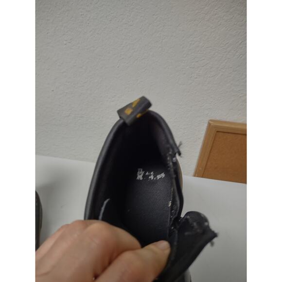 Doc Martens Air Wair patent leather black combat style boots wmn's size 5 mn's 4 - Picture 14 of 16